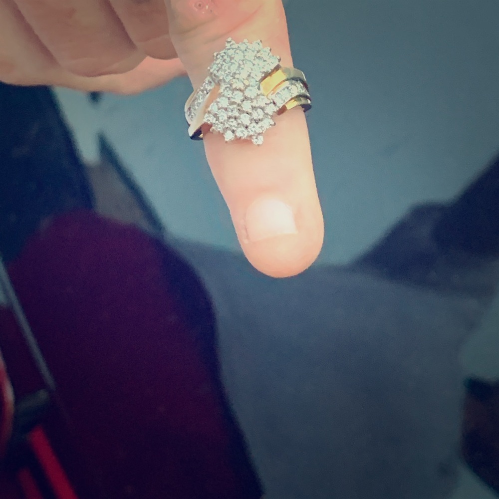 Wedding Ring w/ a Nice Diamond Cluster Display :
